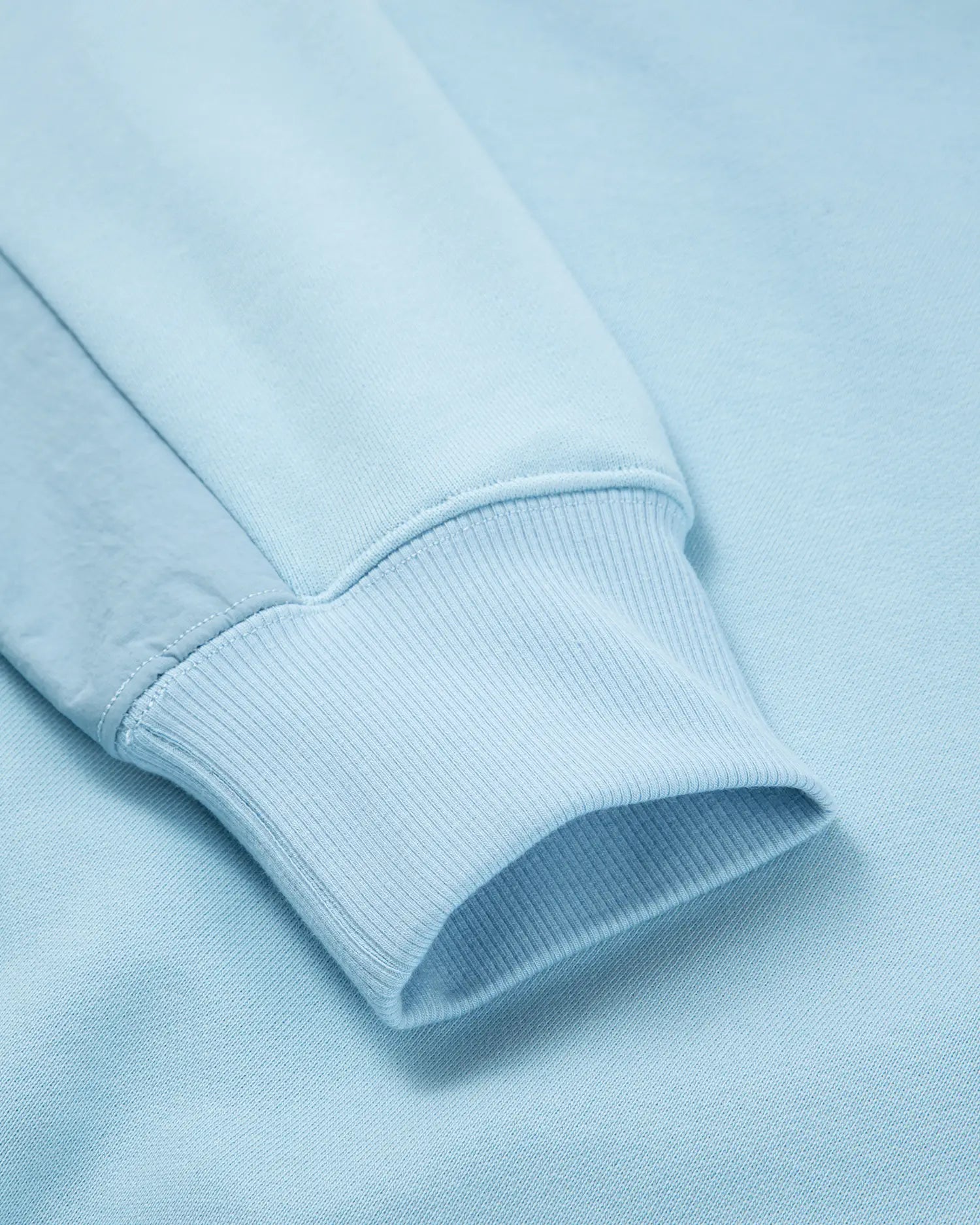 Women's Mixed Fabric Crew Sweatshirt in Light Blue 09 #light-blue