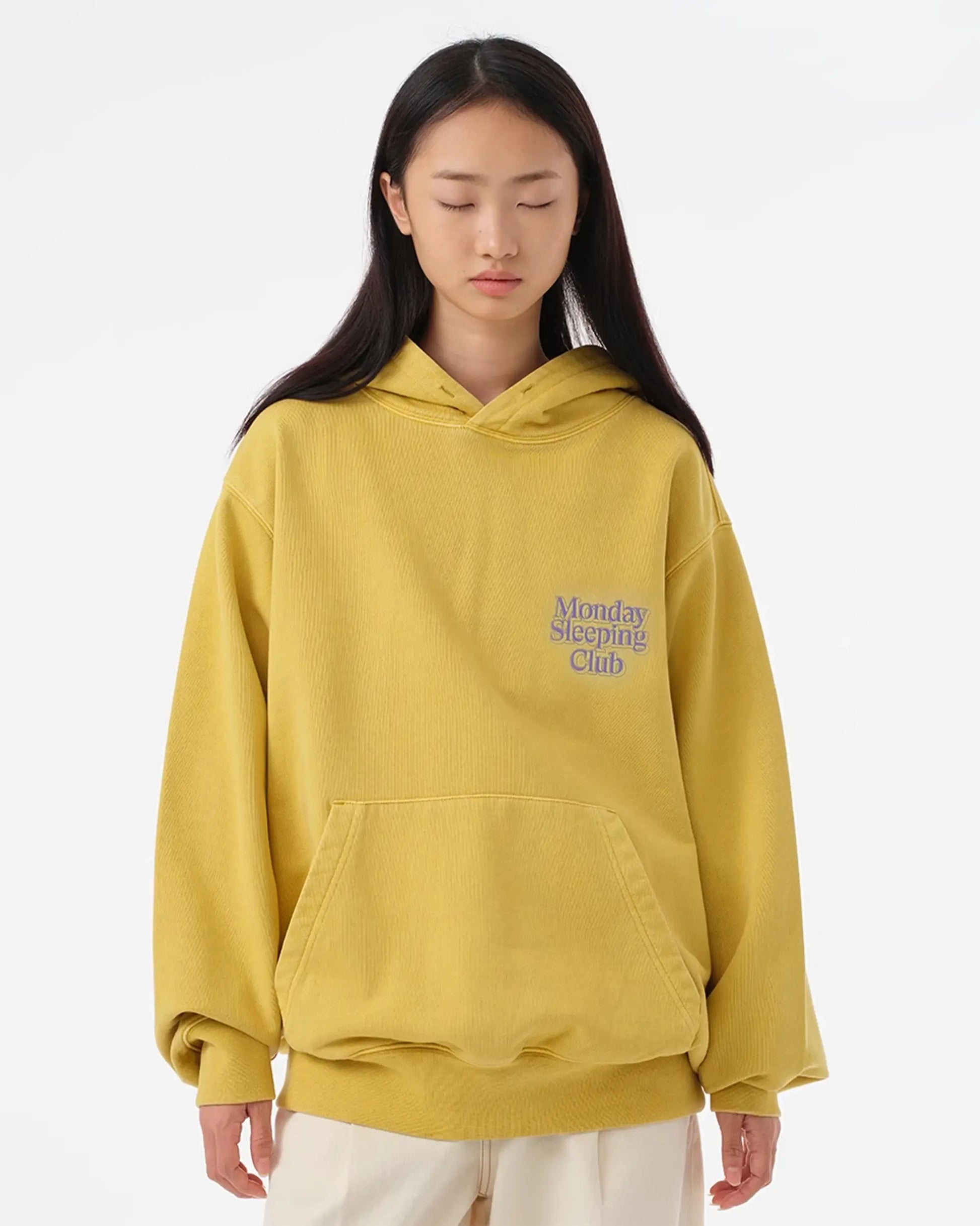 Monday Sleeping Club Standard Font 3D Print Logo Hoodie