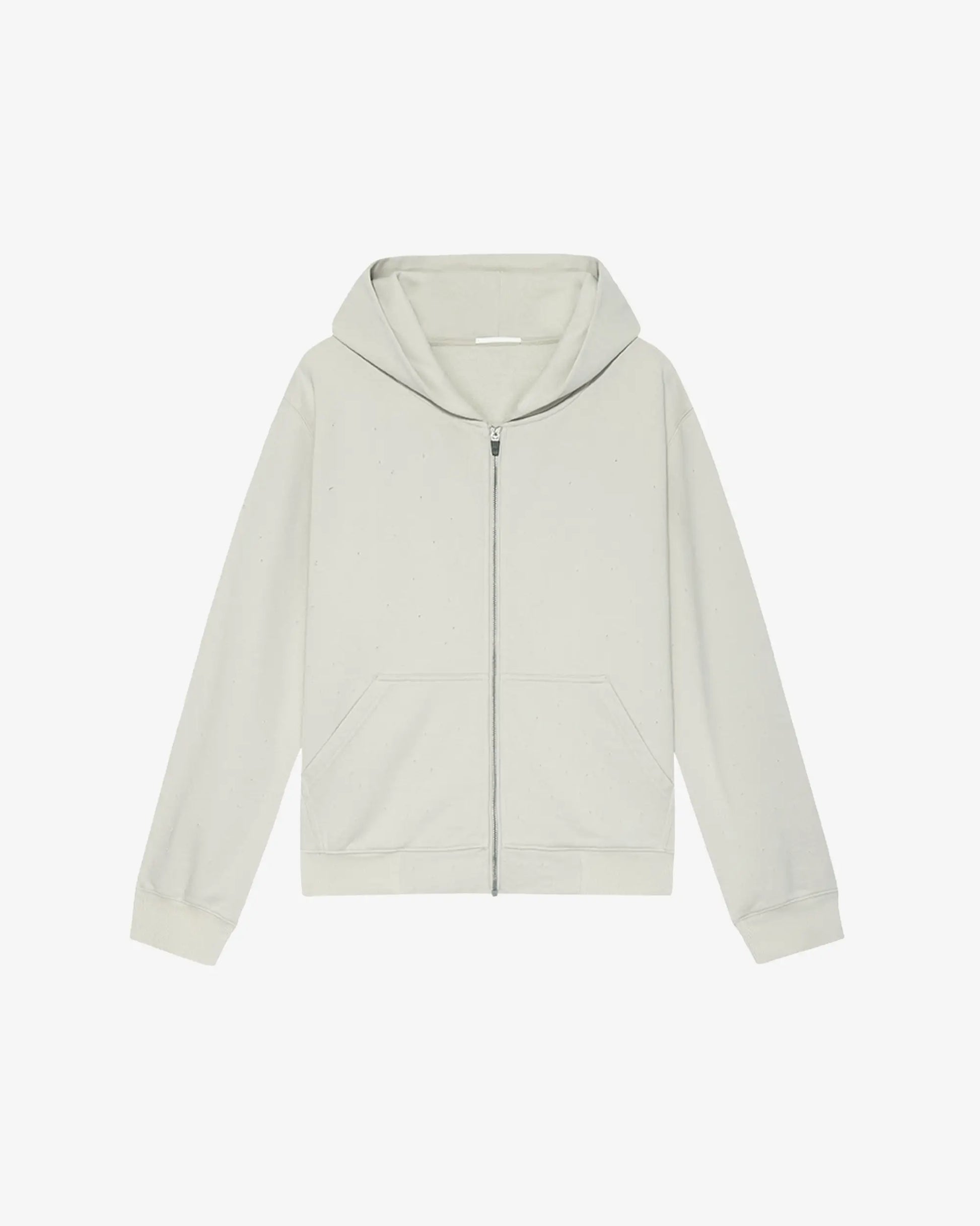 nice rice 100 Cotton Distressed Zip Up Hoodie