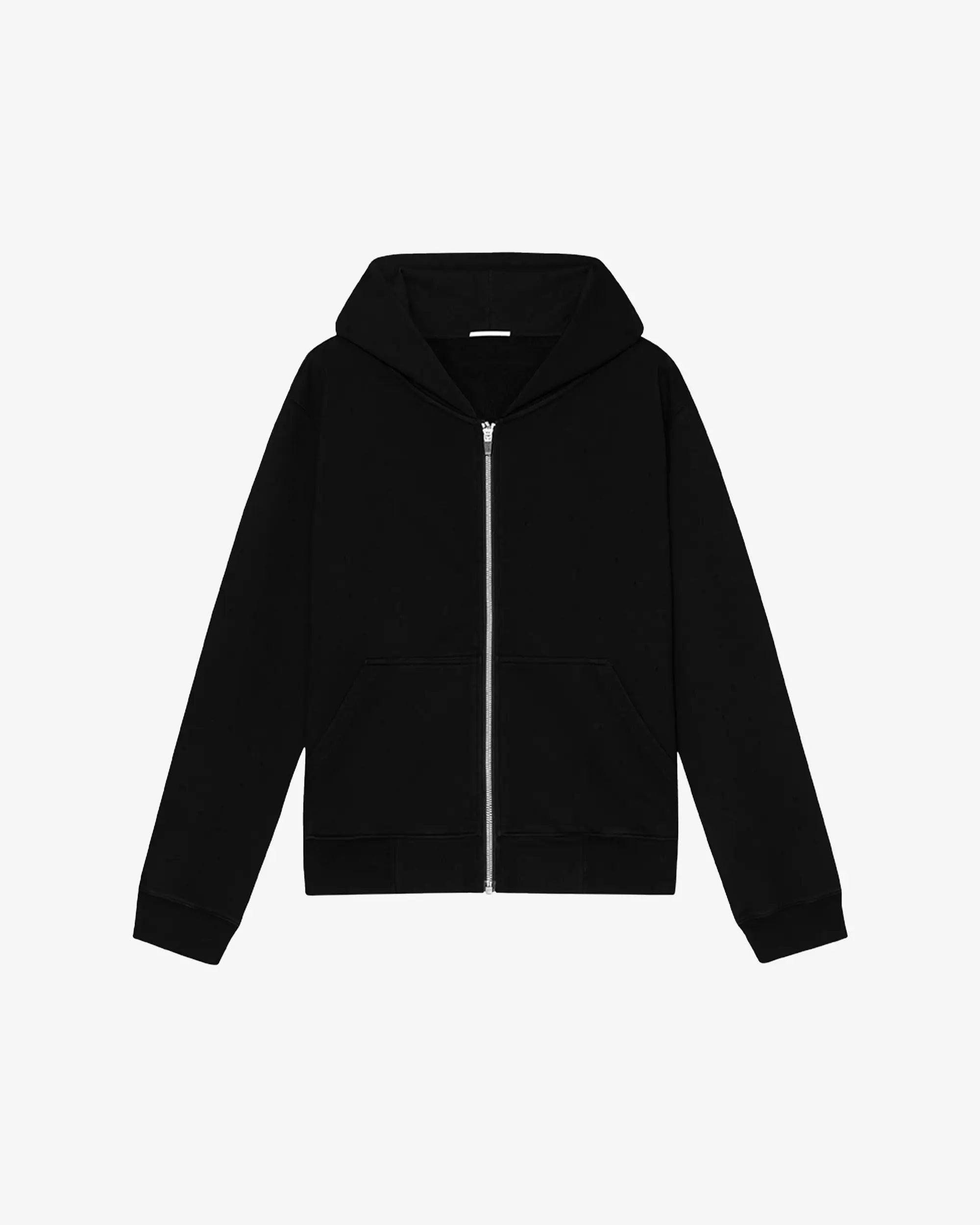 nice rice 100% Cotton Distressed Zip-Up Hoodie