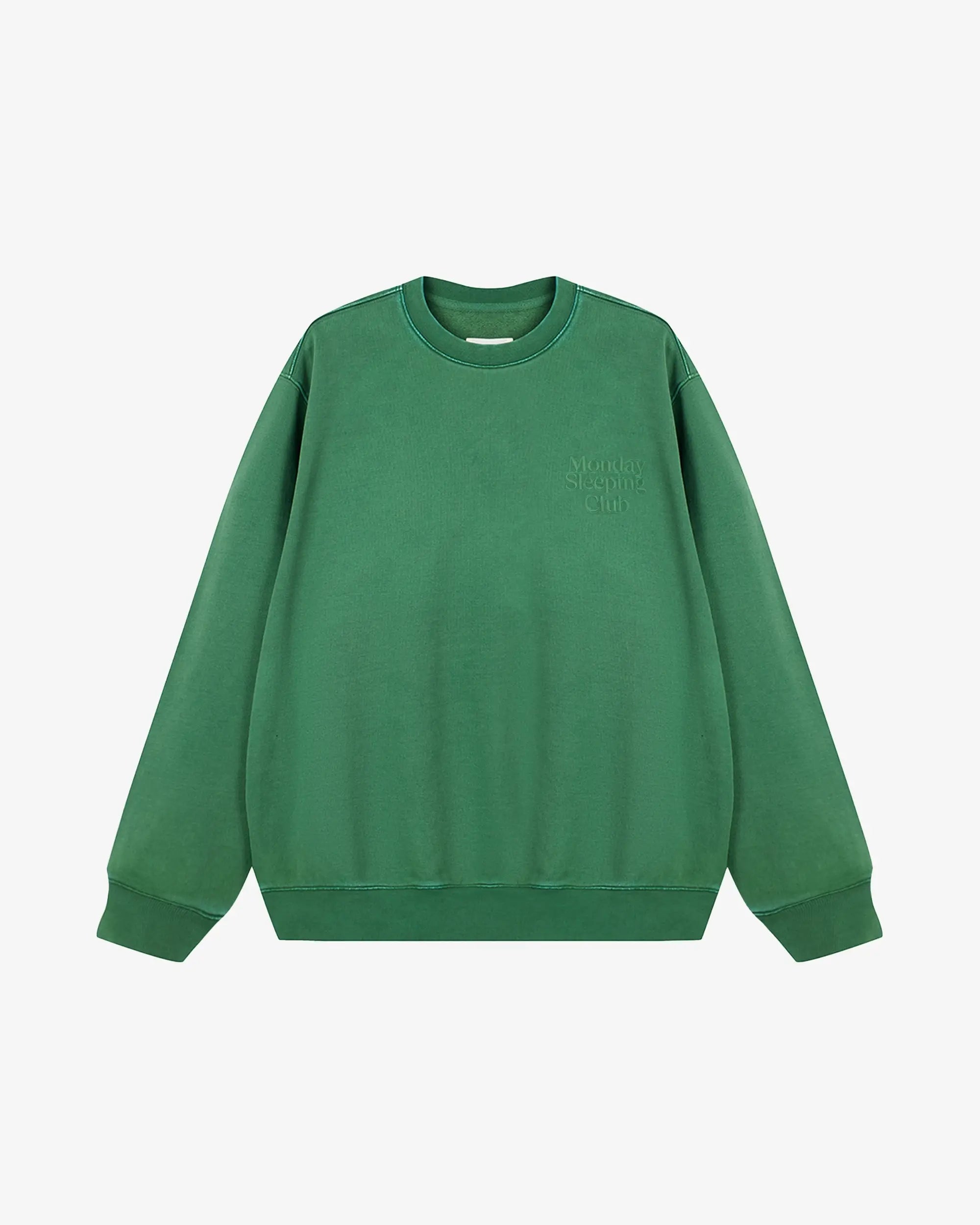 Monday Sleeping Club Standard Font Embroidered Crew Neck Sweater