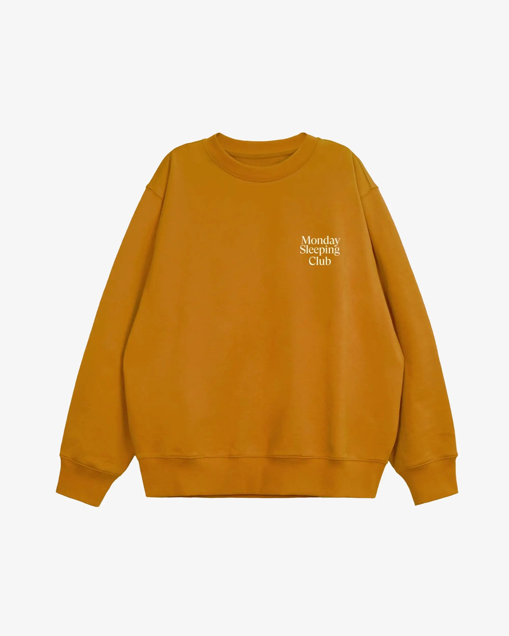 Monday Sleeping Club Standard Font Flocked Print Crew Neck Sweater