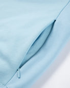 Women's Mixed Fabric Crew Sweatshirt in Light Blue 10 #light-blue