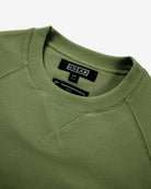Women's Mixed Fabric Crew Sweatshirt in Military Green 03 #military-green
