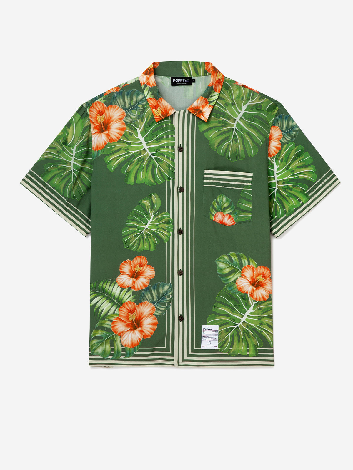 POPPY ATLR Men's Hibiscus Fusion Aloha Shirt