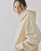 Women's Heavyweight Cotton Hoodie in Light Beige 06 #beige