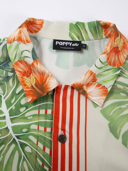 POPPY ATLR Men's Hibiscus Fusion Aloha Shirt