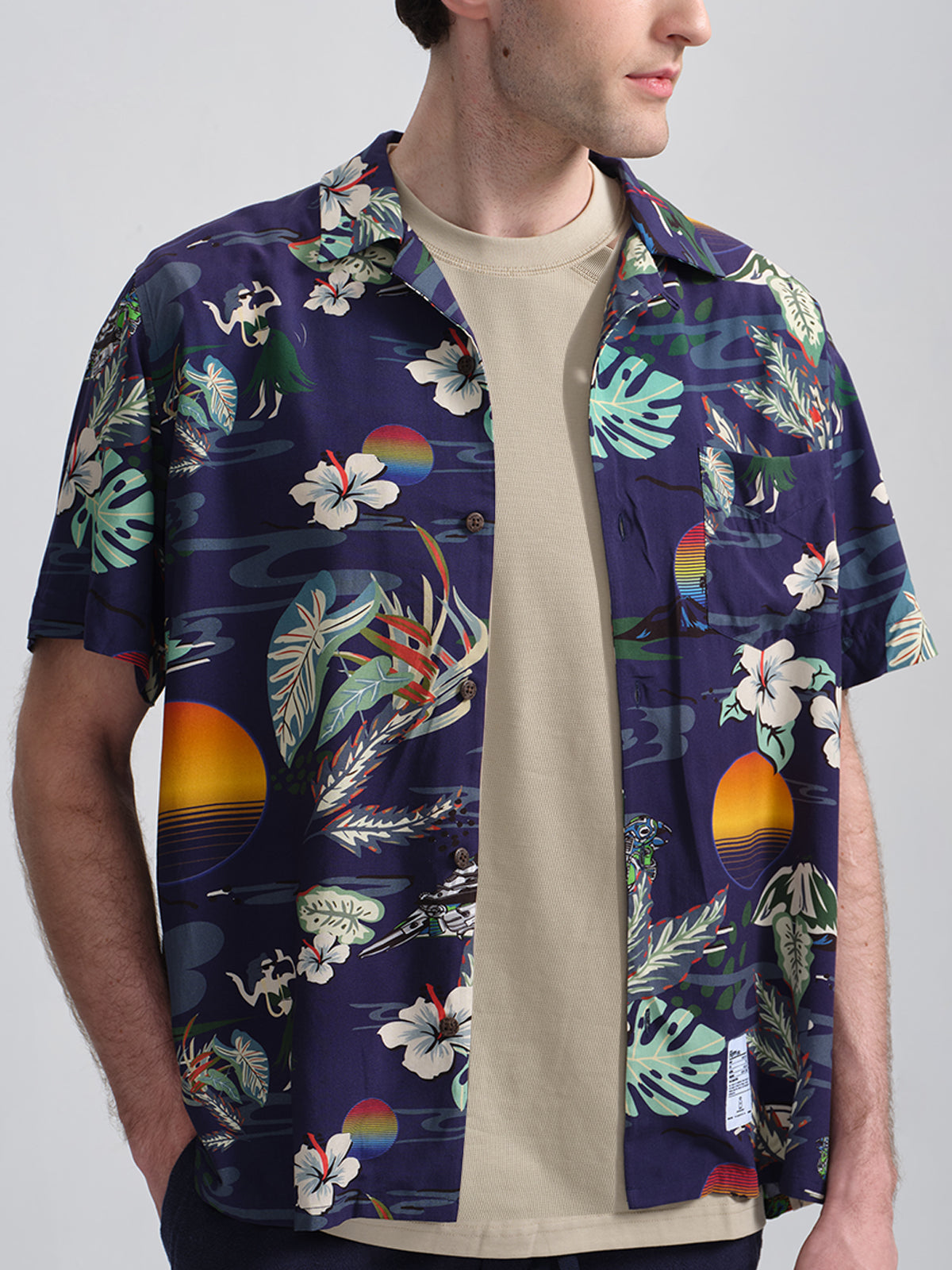 POPPY ATLR Men's Electronic Aloha Shirt