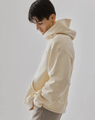 Men's Heavyweight Cotton Hoodie in Light Beige 06 #beige