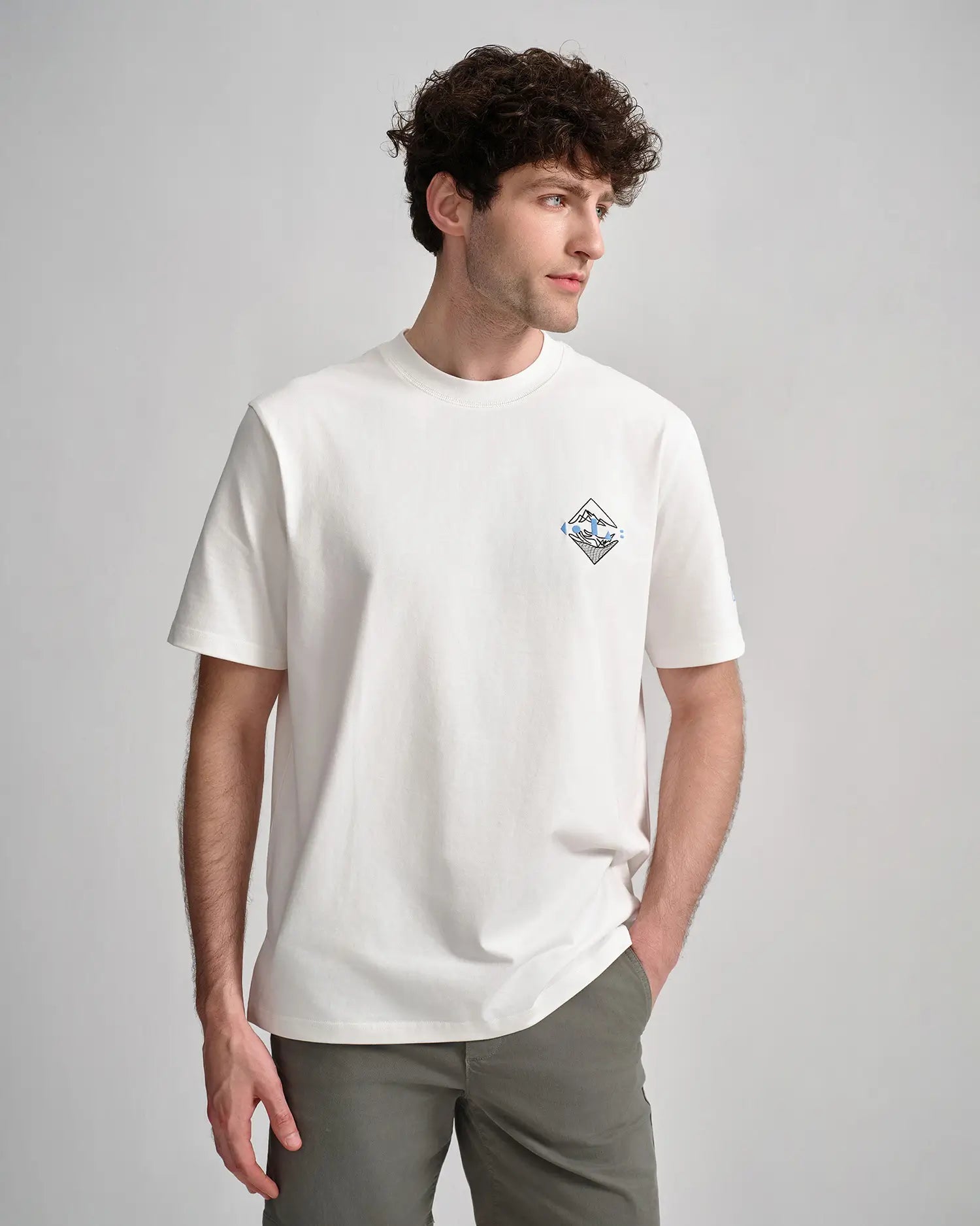 Men's Embroidered Crest Tee