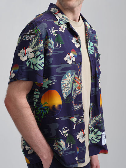 POPPY ATLR Men's Electronic Aloha Shirt