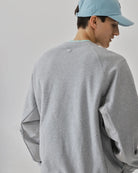 Men's Mixed Fabric Crew Sweatshirt in Gray 07 #gray