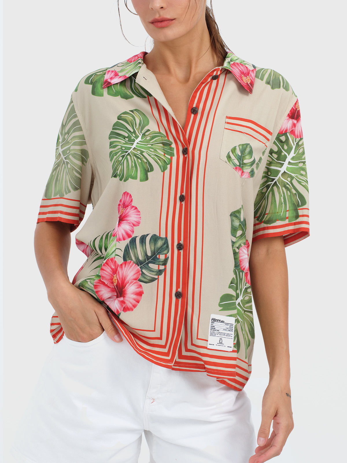 POPPY ATLR Women's Hibiscus Fusion Shirt