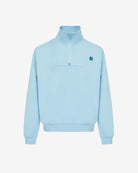 Women's Mixed Fabric Halfzip in Light Blue 01 #light-blue
