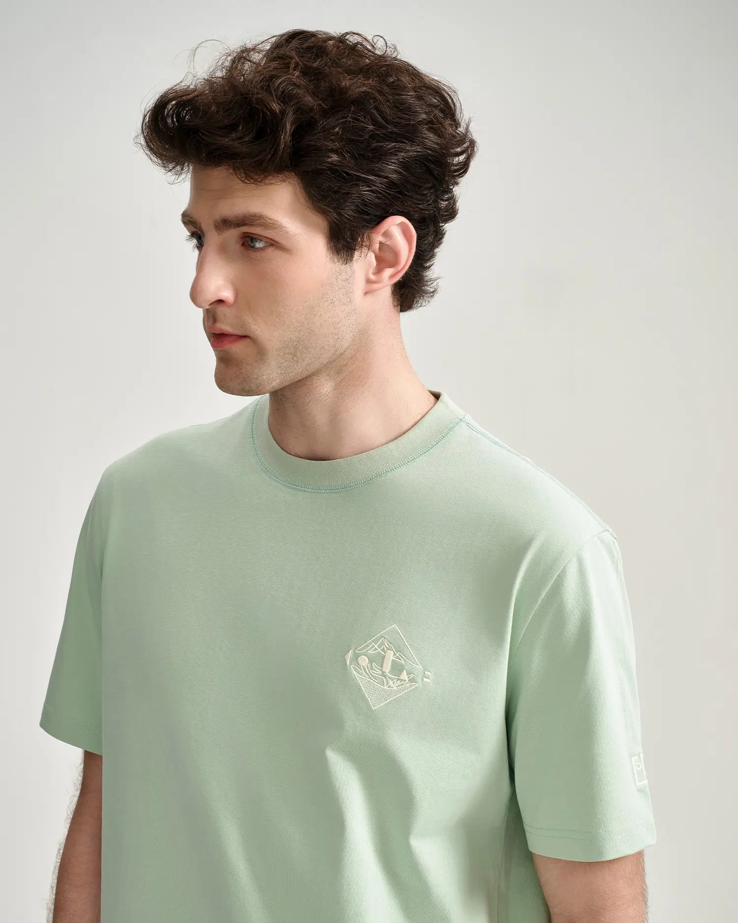 Men's Embroidered Crest Tee