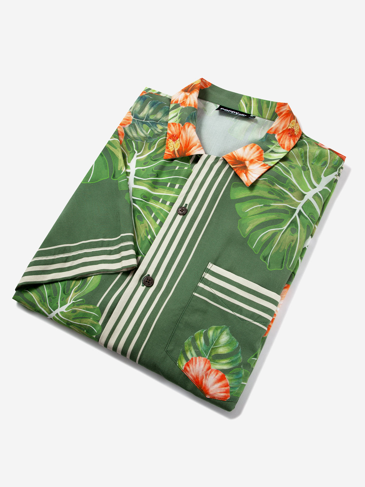 POPPY ATLR Men's Hibiscus Fusion Aloha Shirt