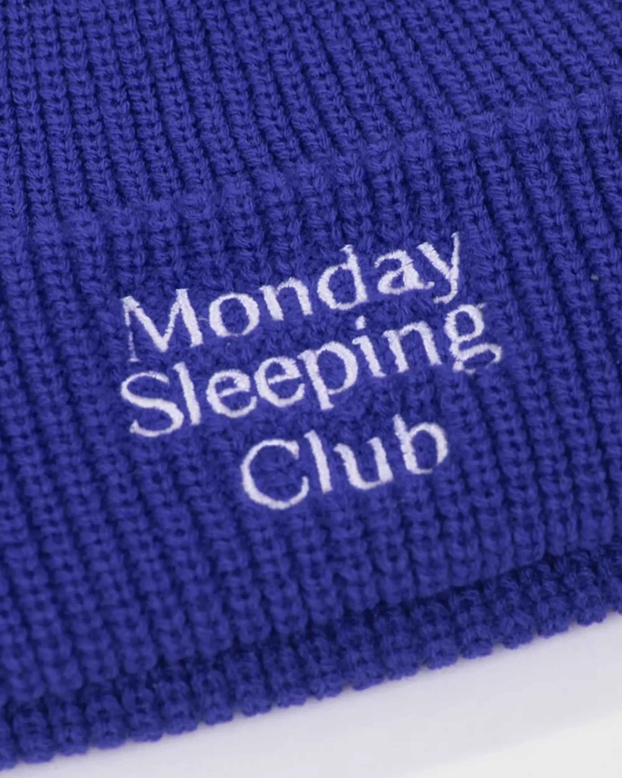 Monday Sleeping Club Standard Font Embroidered Logo Knitted Beanie