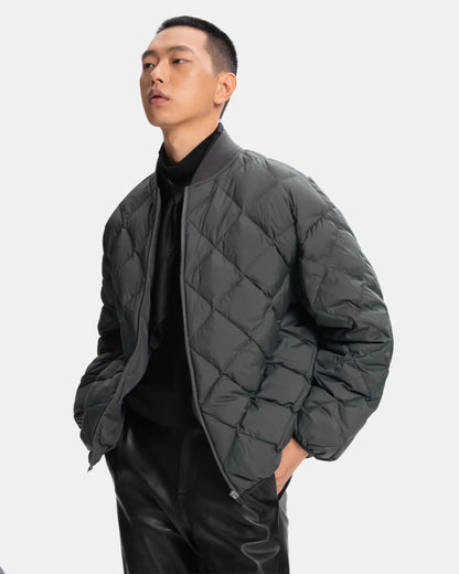 nice rice Quilted Goose Down Puffer Jacket