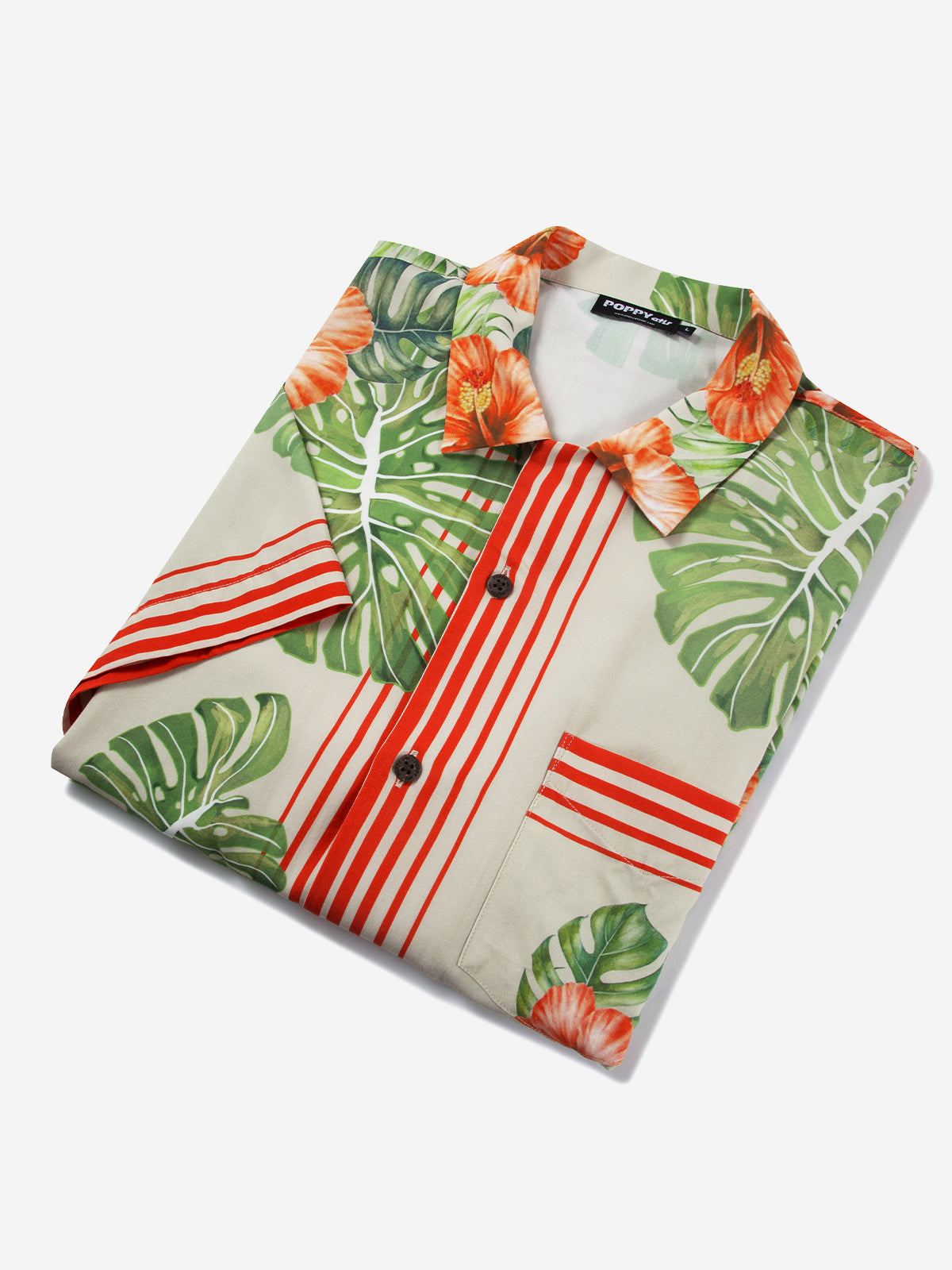 POPPY ATLR Men's Hibiscus Fusion Aloha Shirt