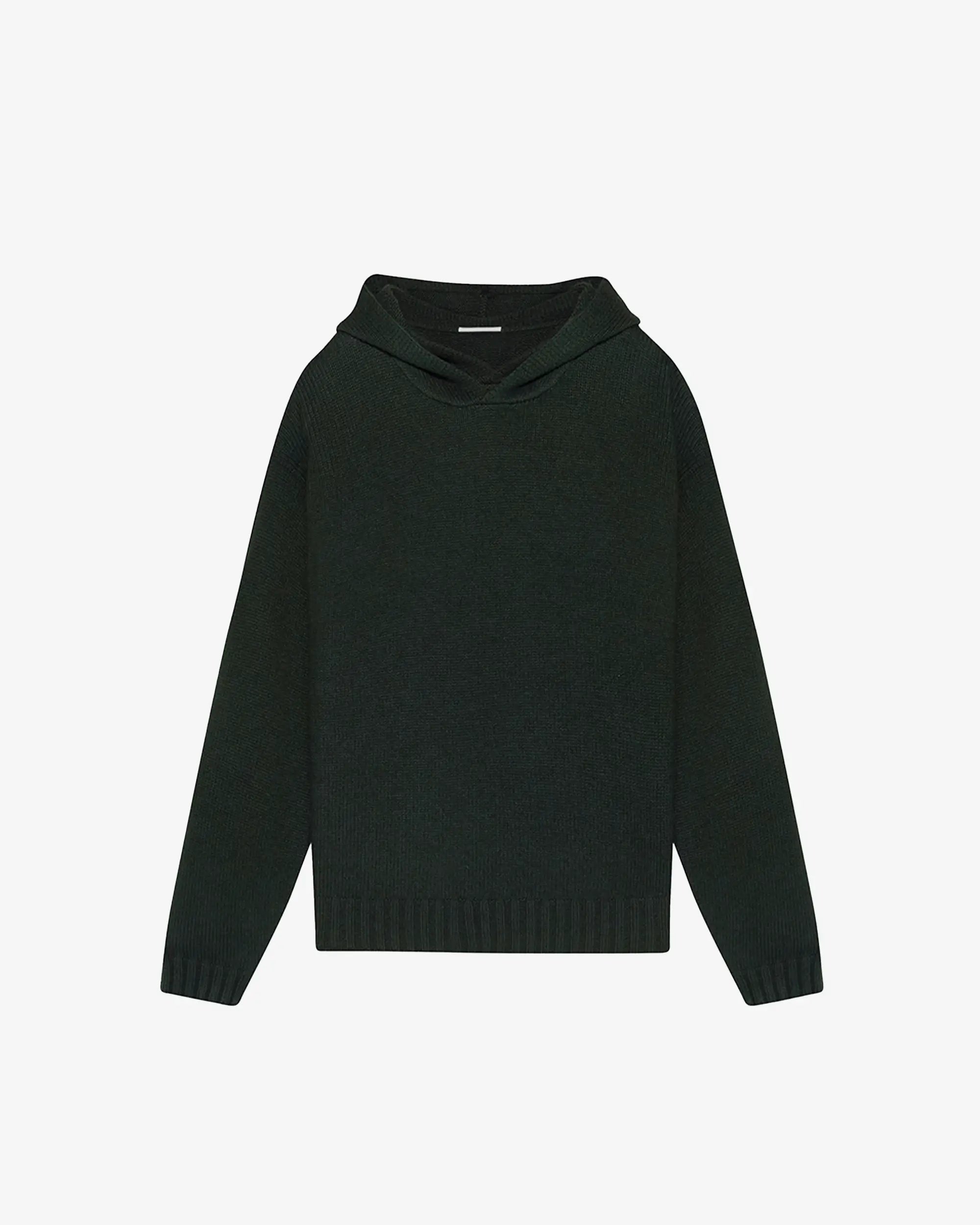 nice rice Australian Merino Wool Blend Loose Fit Hooded Wool Sweater