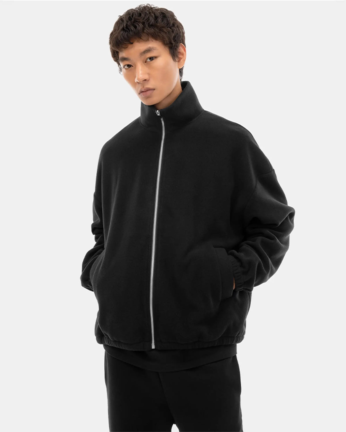 Extra Rice Jacket nice rice Structured Collar Fleece Jacket