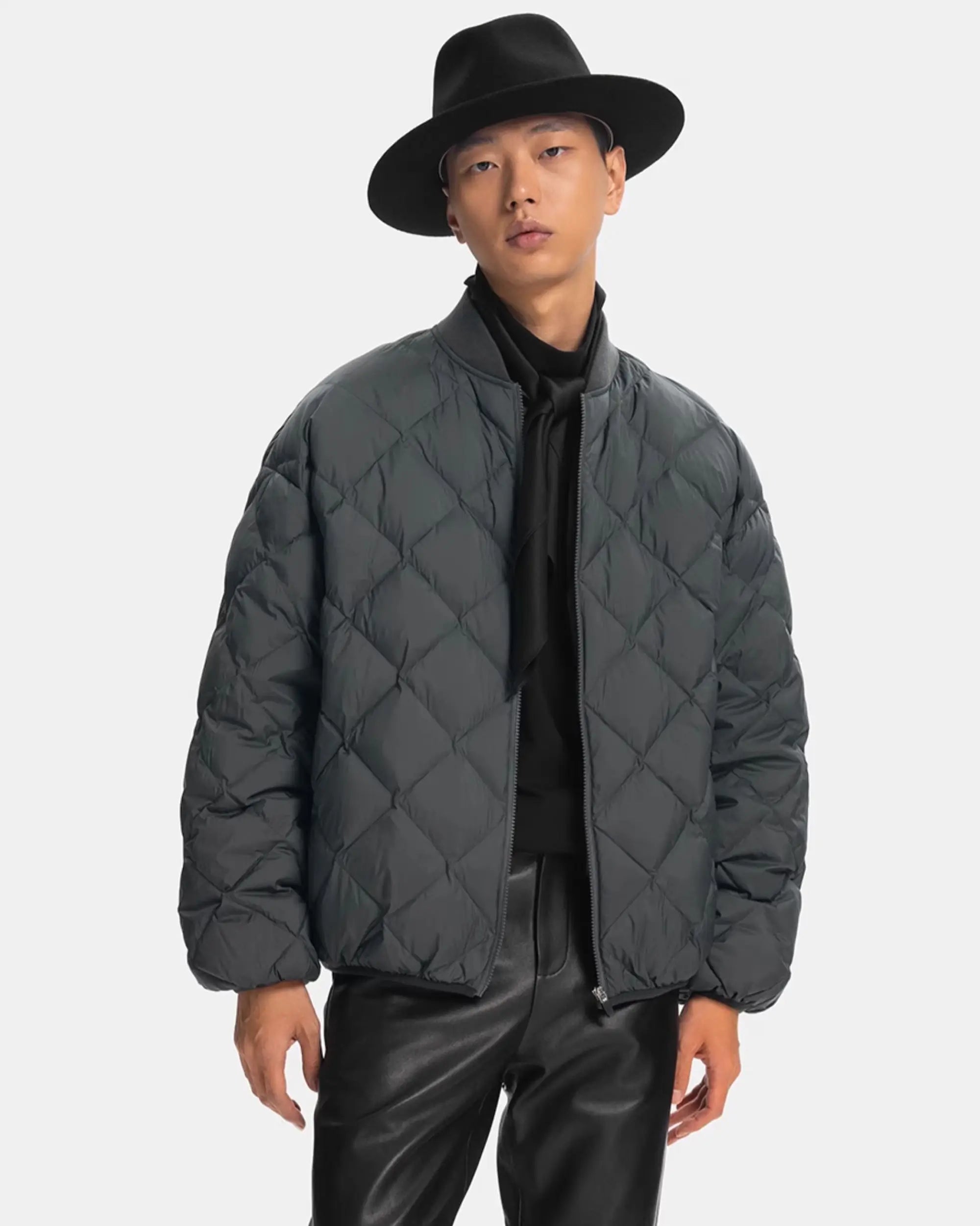 nice rice Quilted Goose Down Puffer Jacket