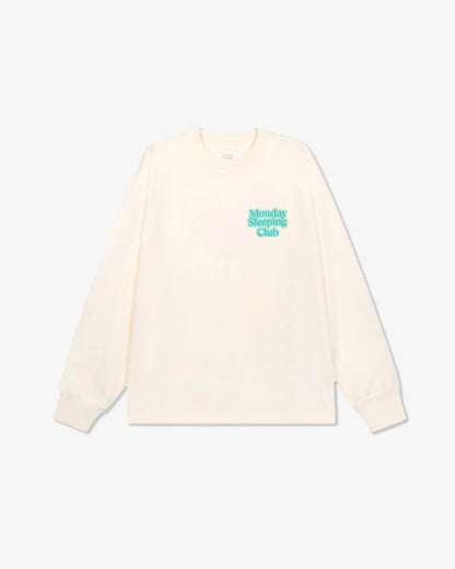 Monday Sleeping Club Standard Font Neon Effect Print Logo Long Sleeve Tee