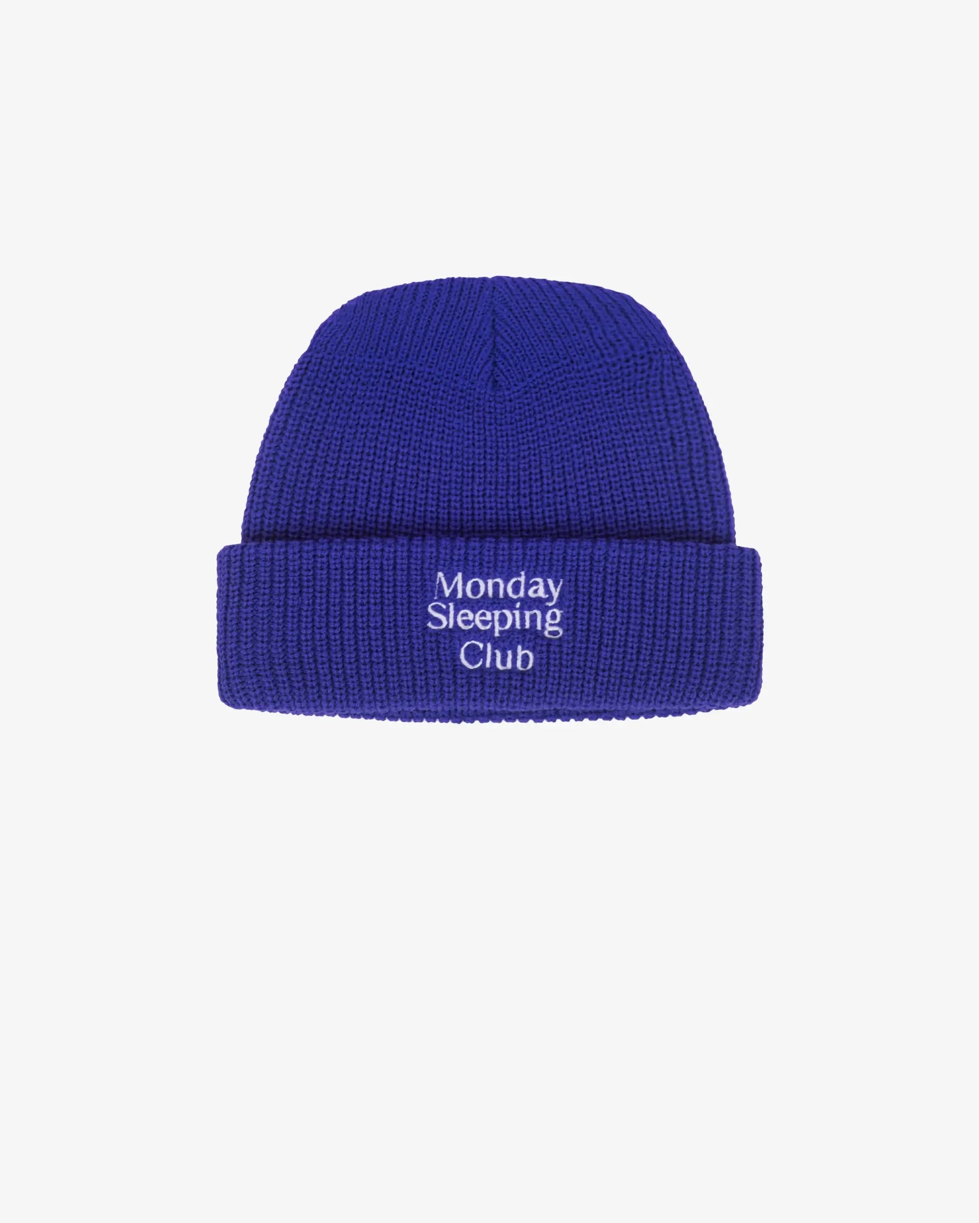 Monday Sleeping Club Standard Font Embroidered Logo Knitted Beanie