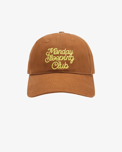 Monday Sleeping Club Cursive Font Embroidered Logo Baseball Cap