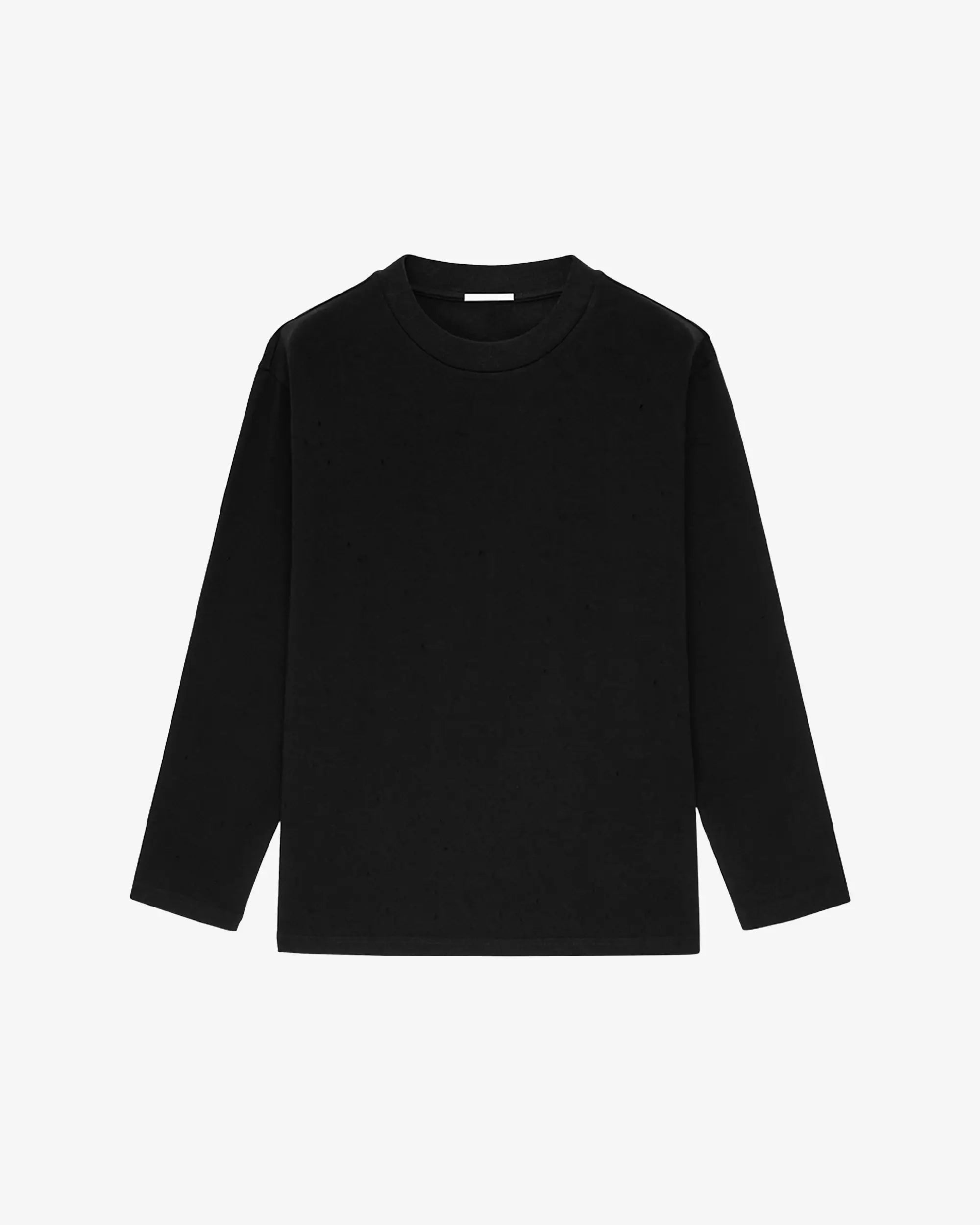 nice rice Cotton Distressed Long Sleeve T-Shirt