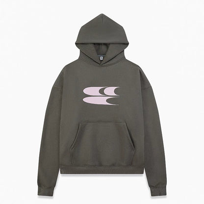 Crying Center Logo Print Thick Hoodie