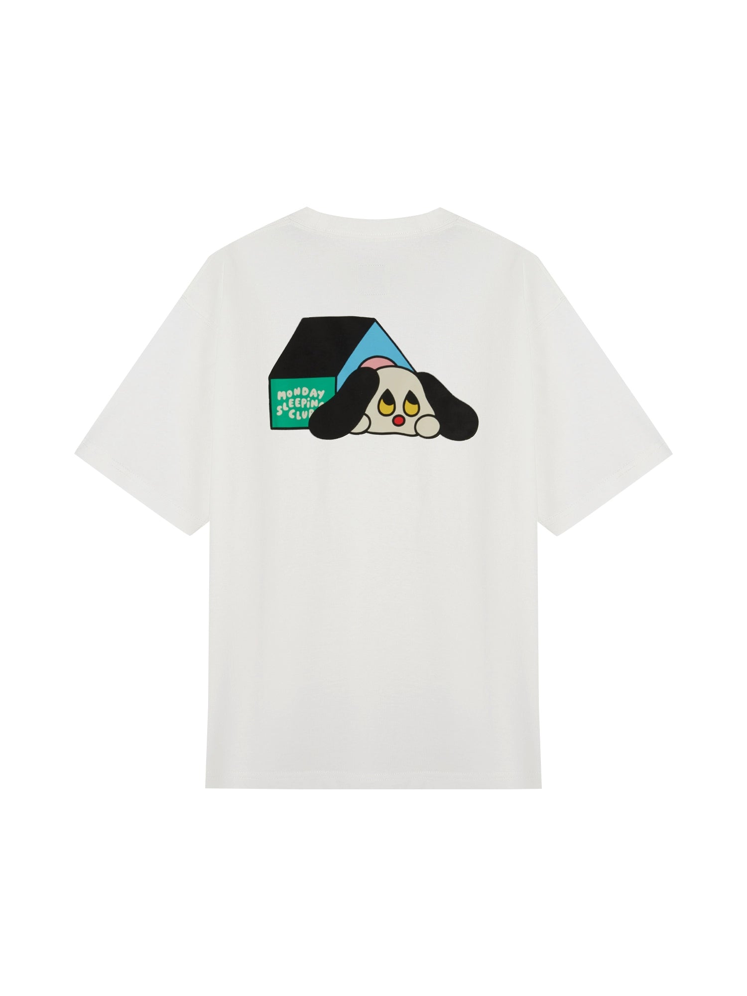 Monday Sleeping Club Artist Collection Sleepy's Puppy and House Print Short Sleeve T-Shirt