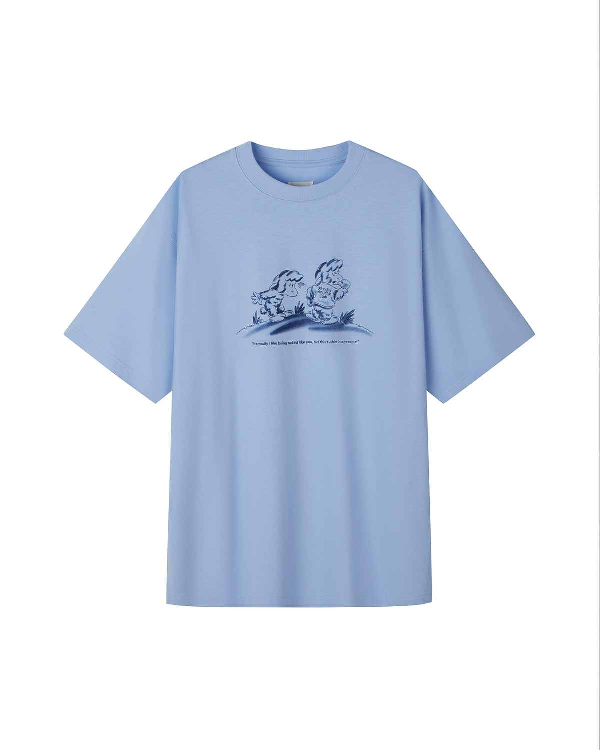 Monday Sleeping Club Comic Series Printed Short Sleeve T-Shirt