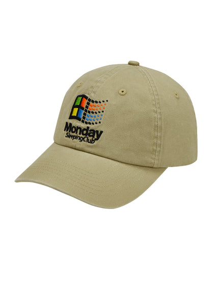 Monday Sleeping Club Office Series Digital Record Label Fun Embroidered Baseball Cap