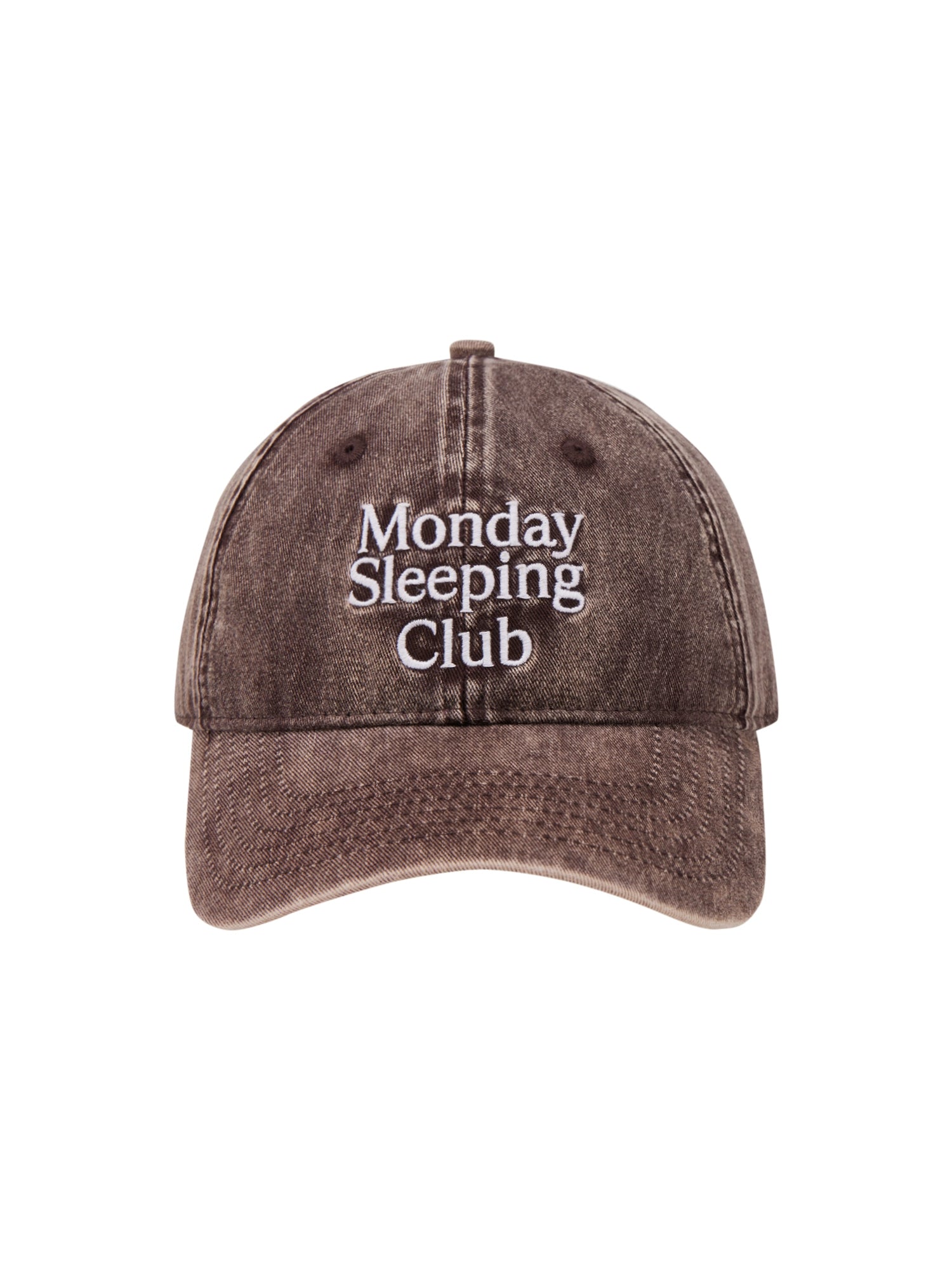 Monday Sleeping Club Standard Font Embroidered Batik Baseball Cap