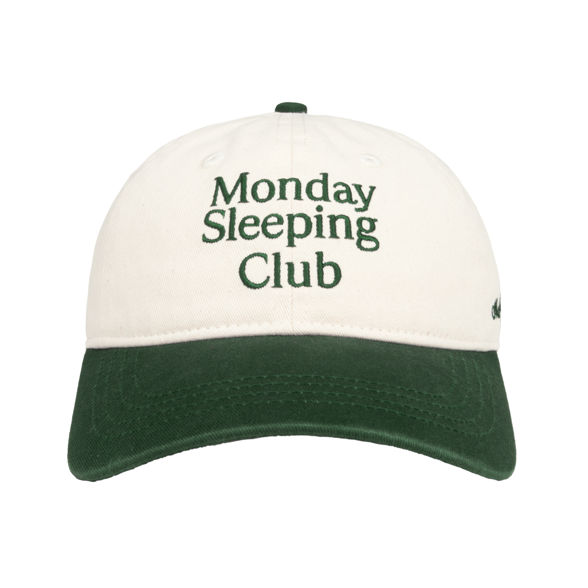 Monday Sleeping Club  Standard Font Embroidery Contrast Baseball Cap