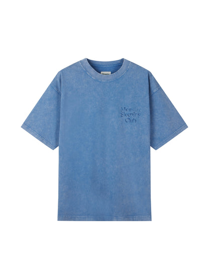 Monday Sleeping Club Blue Dyeing Series Sleeping Girl Short Sleeve T-Shirt