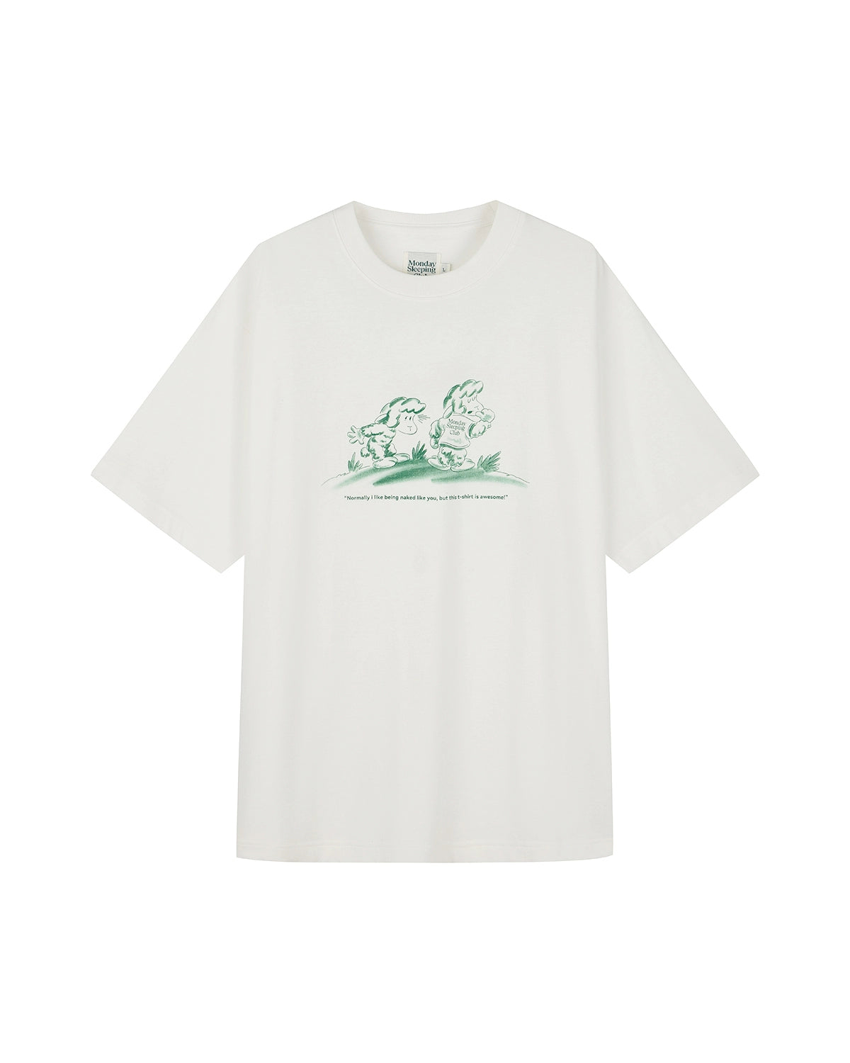 Monday Sleeping Club Comic Series Printed Short Sleeve T-Shirt