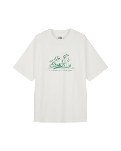 Monday Sleeping Club Comic Series Printed Short Sleeve T-Shirt