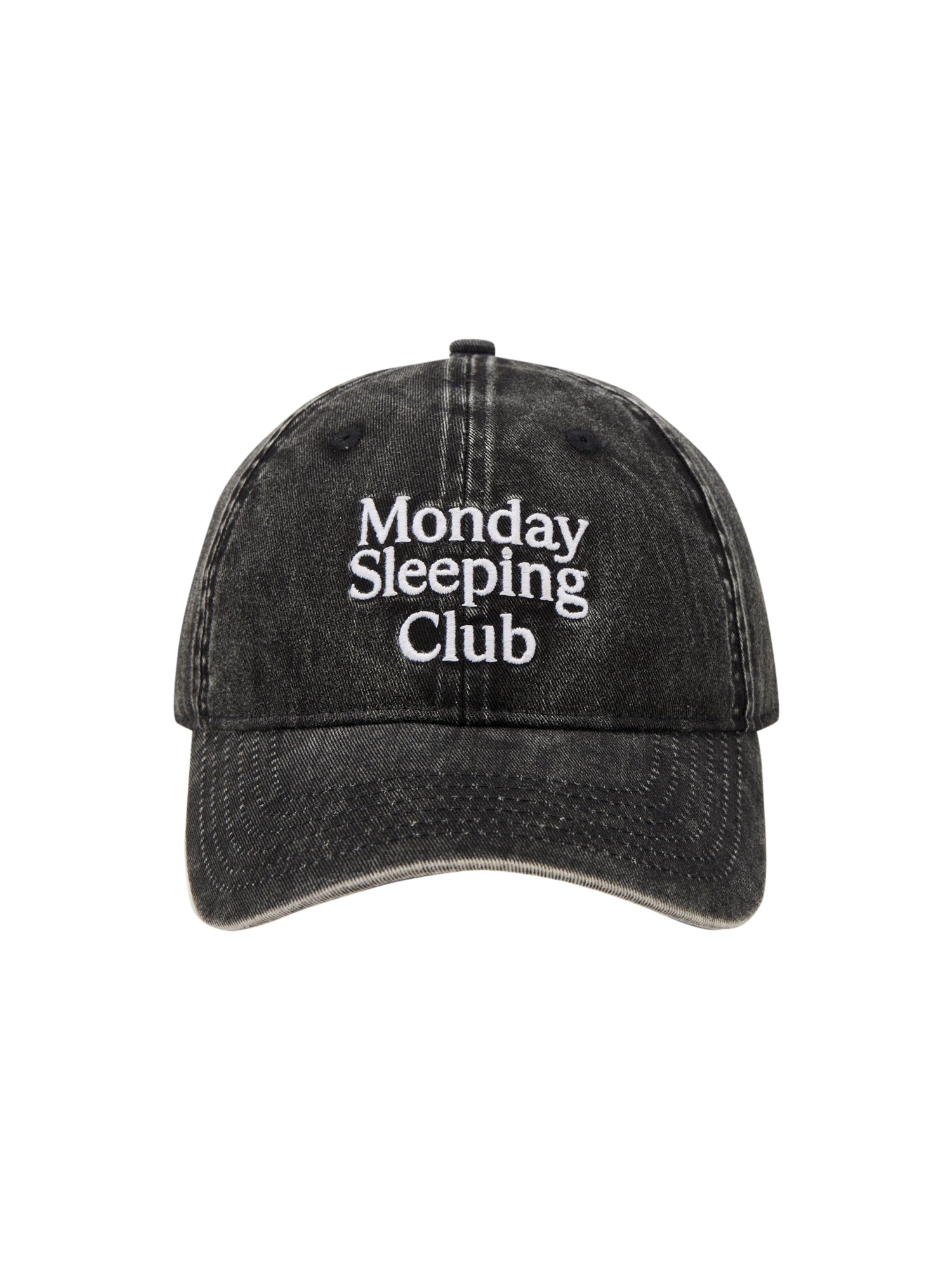 Monday Sleeping Club Standard Font Embroidered Batik Baseball Cap