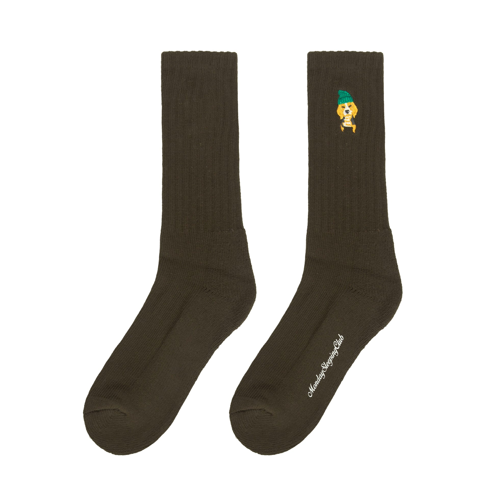 Monday Sleeping Club  Embroidered Cotton Socks