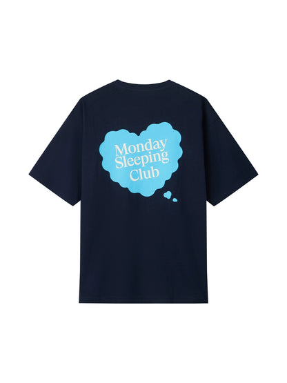 Monday Sleeping Club Dream Heart Print Short Sleeve T-Shirt