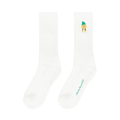 Monday Sleeping Club  Embroidered Cotton Socks