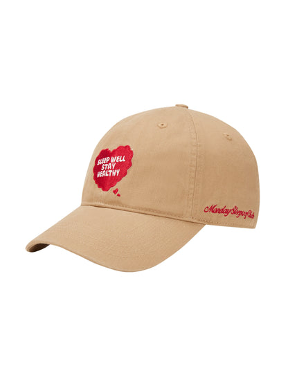 Monday Sleeping Club Heart-shaped Embroidered Baseball Cap