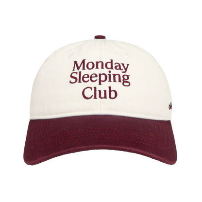 Monday Sleeping Club  Standard Font Embroidery Contrast Baseball Cap