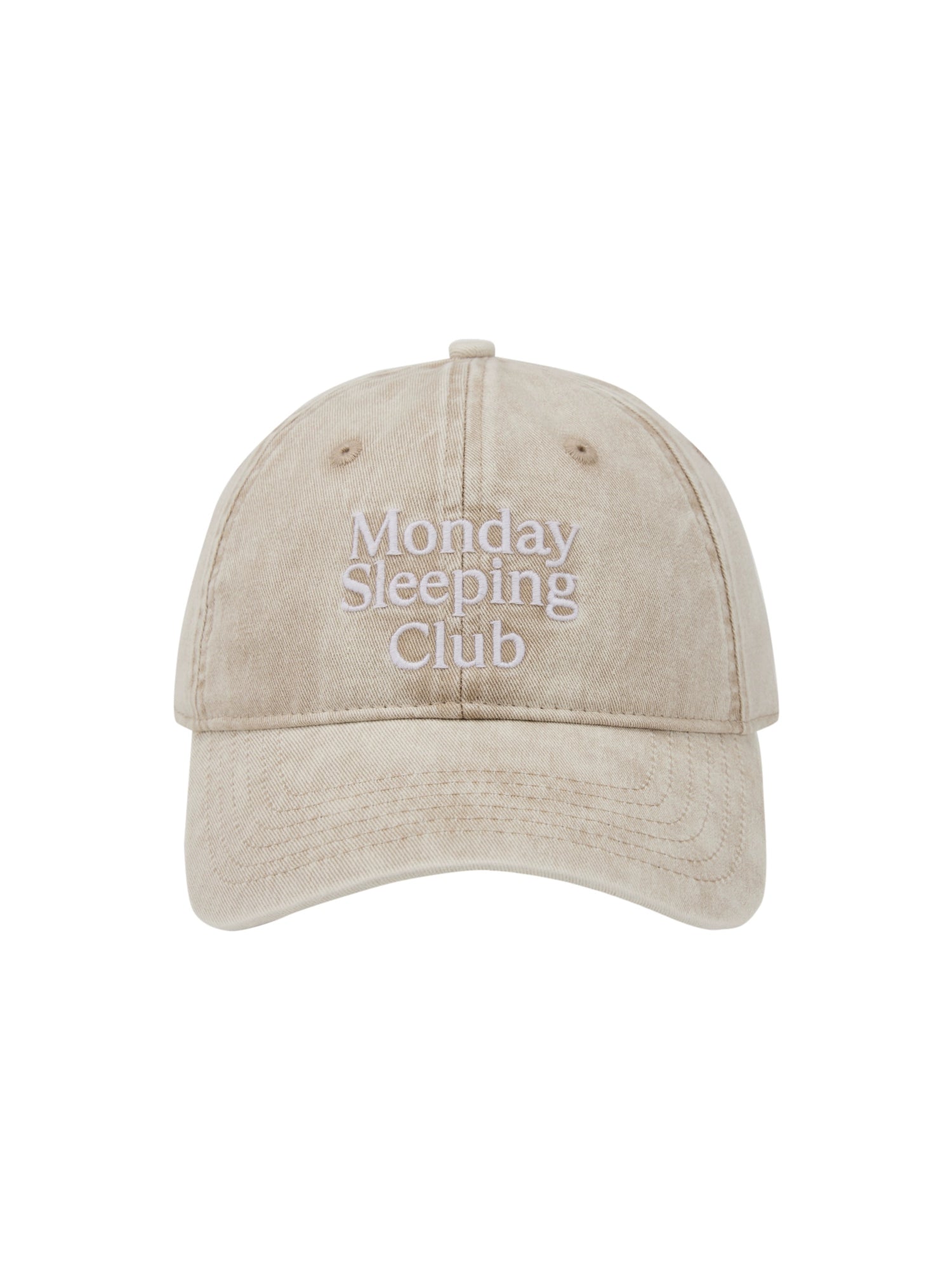 Monday Sleeping Club Standard Font Embroidered Batik Baseball Cap