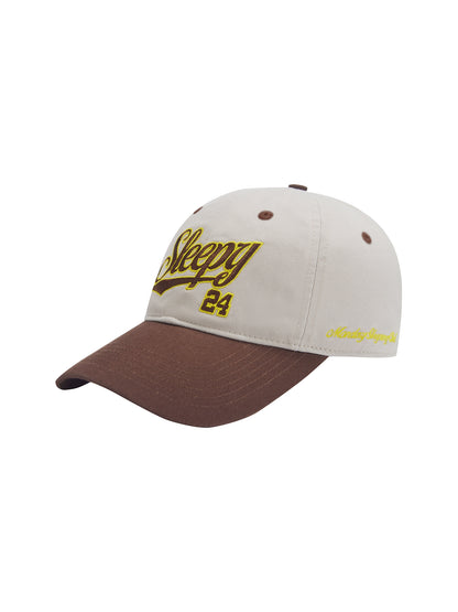 Monday Sleeping Club Sleepy Streamer Font Embroidery Color Matching Baseball Cap