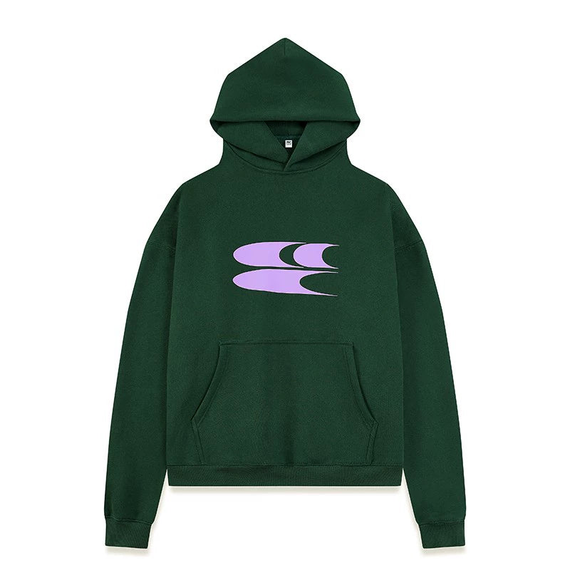 Crying Center Logo Print Thick Hoodie