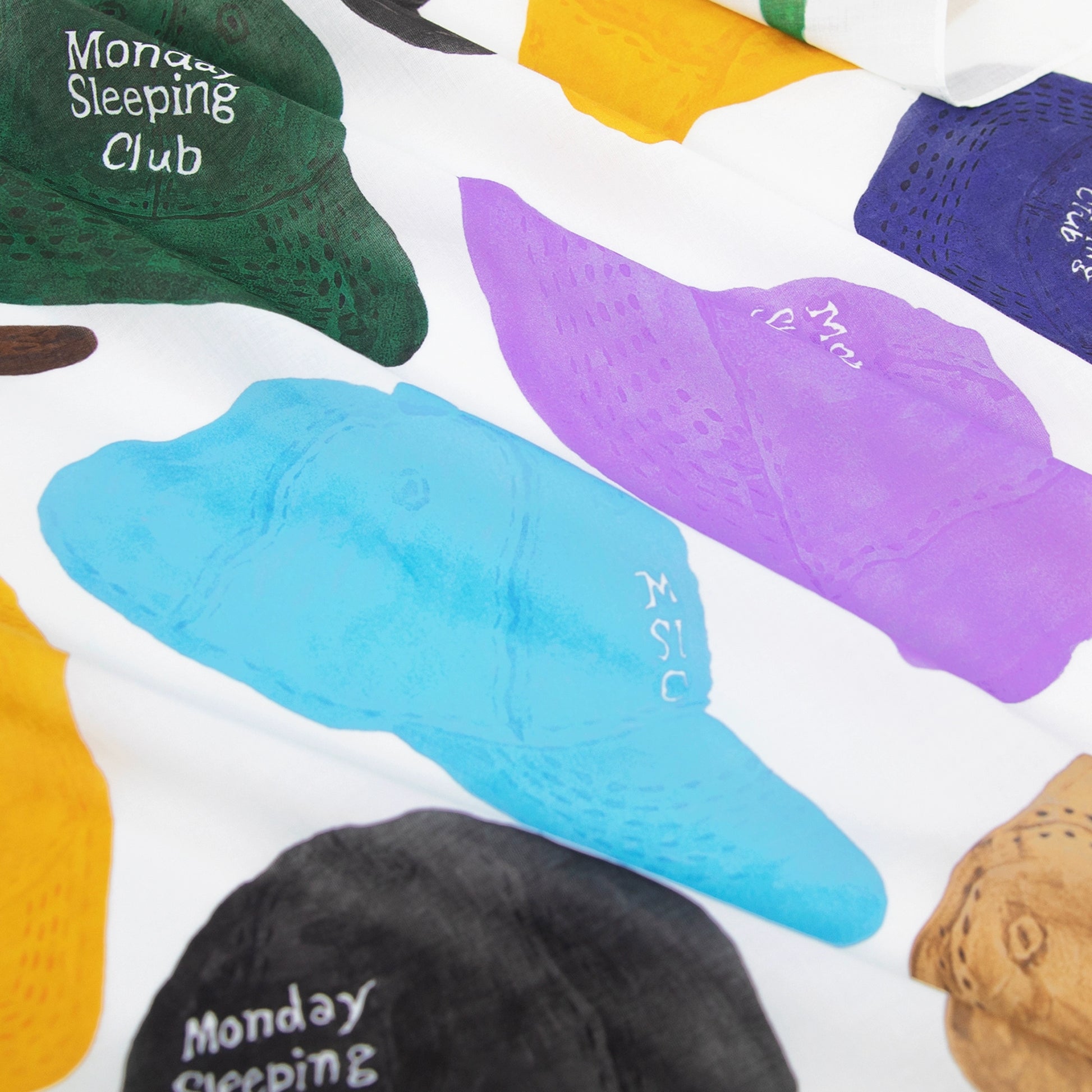 Monday Sleeping Club Holiday Collection Colorful Hand-painted Baseball Cap Square Towel