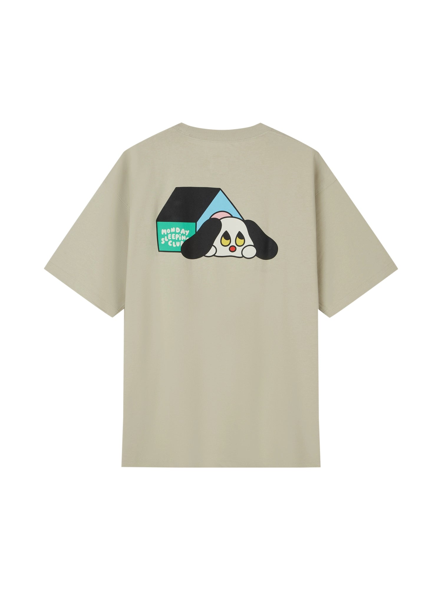 Monday Sleeping Club Artist Collection Sleepy's Puppy and House Print Short Sleeve T-Shirt